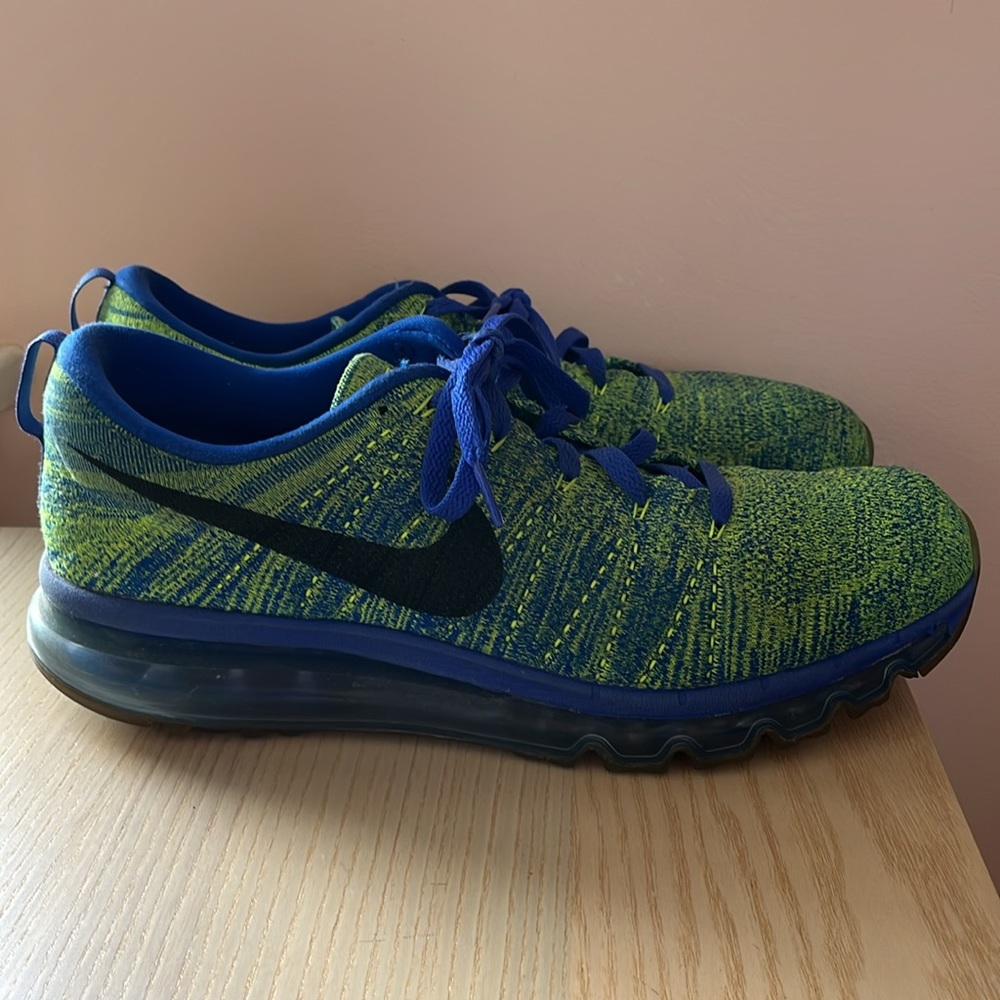 NIKE Flyknit Air Max Racer Blue Volt Mens 13 - Picture 5 of 10
